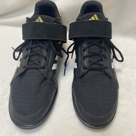 Adidas Power Perfect 3 Black Gold Weightlifting Men’s Size 13.5 - Picture 1 of 8